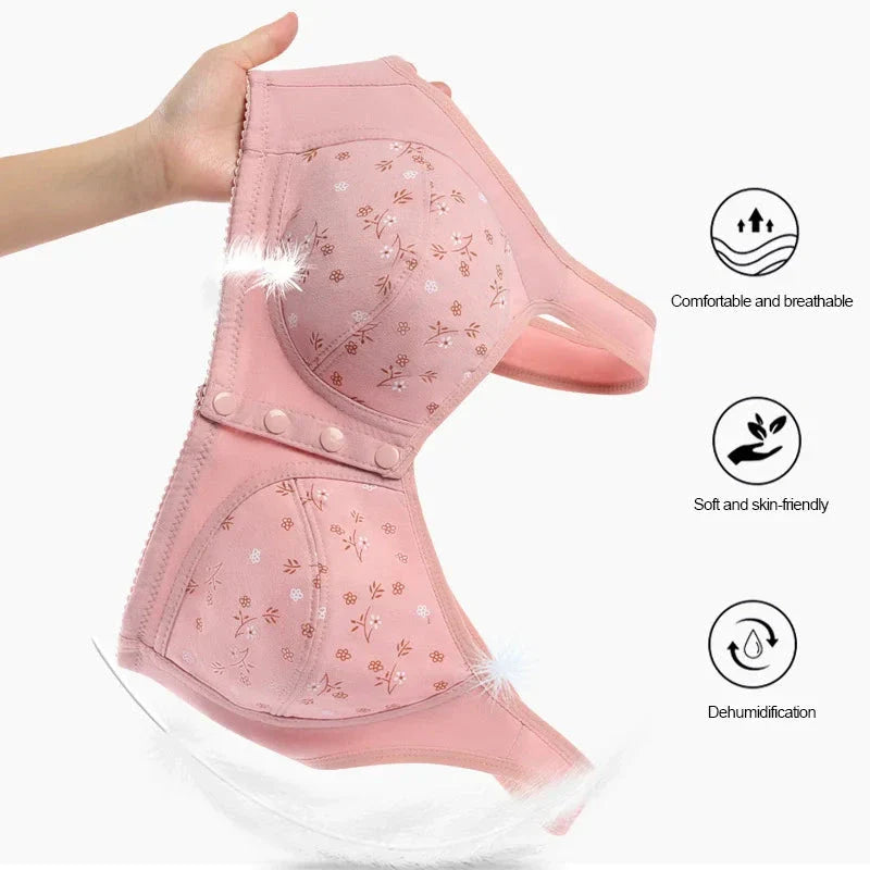 Premium Quality Front Button Seamless Cotton Comfort Bra – Pack of 3 (Everyday Wear)